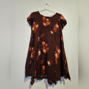 floral tshirt dress
